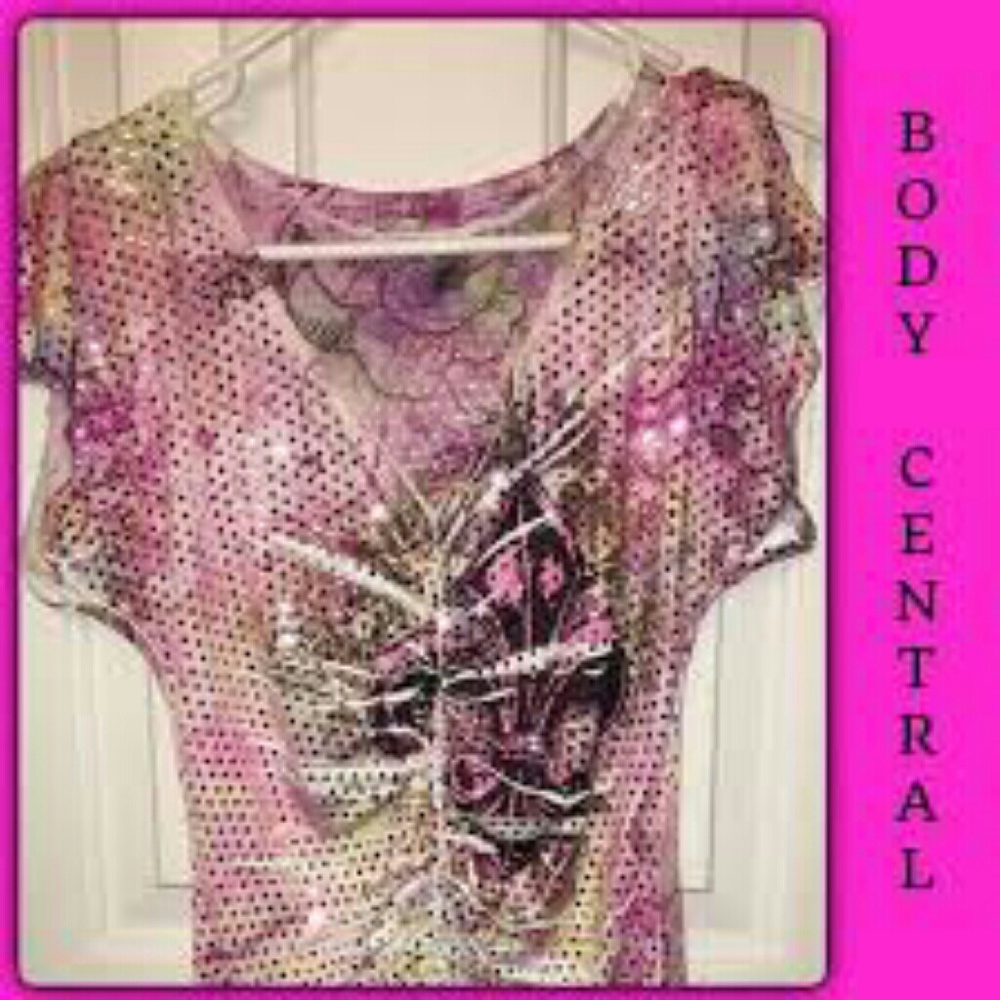 Sparkling pink pretty shirt.